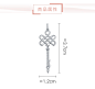 老庙白18K金Au750钻镶吊坠钥玲珑中国结钥匙女挂坠百搭/定价-tmall.com天猫