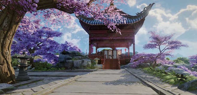 桃花—亭子