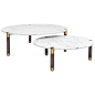 Nova Round Marble Coffee Table | From a unique collection of antique and modern coffee and cocktail tables at <a class="text-meta meta-link" rel="nofollow" href="https://www.1stdibs.com/furniture/tables/coffee-tables-cocktail-t