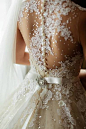 Valuz Reyes wedding dress back - illusion, lace, pearl, sparkle, it has it all!