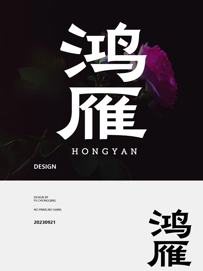 字体设计-鸿雁