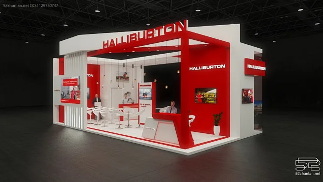 【HALLIBURTON】展台设计分享 – 52展览设计-花瓣网