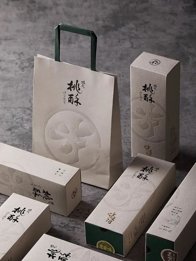 简约中式！传统糕点包装设计-花瓣网