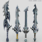 Fantasy Swords | fantasy arms weapons sword shield bow axe claw staff 3d lowpoly ...