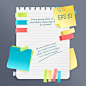 Free vector paper note composition