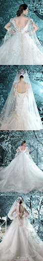 Michael Cinco Wedding Dresses 超完美的婚纱后背设计~