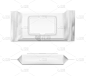 Packaging for wet wipes isolated on white backgrou