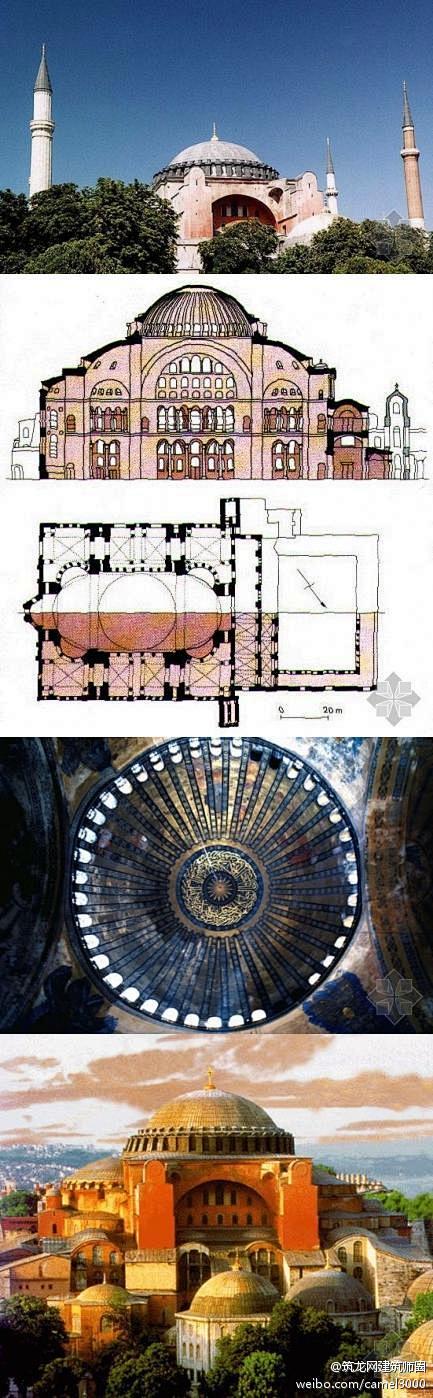 土耳其的圣索菲亚大教堂，比较喜欢穹顶下的...