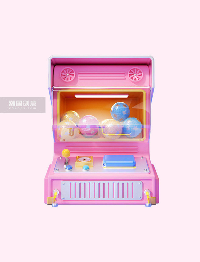 3d立体电商促销彩蛋盲盒抽奖机图片_潮国...