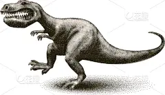 雕刻图像,恐龙,涂料,卡通,野生动物,侏罗纪,已灭绝生物,动物,复古,绘制