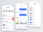 Social  App Concept chat social app sketch list design ui