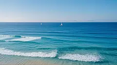 自然风景海浪景观大海海景海边唯美