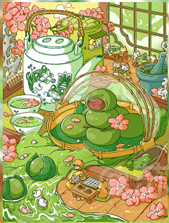 gillion采集到插画:海报/构图/场景/故事