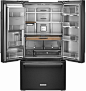 KitchenAid - 23.8 Cu. Ft. French Door Counter-Depth Refrigerator - Black Stainless Steel - AlternateView1 Zoom