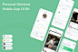 个人健身移动应用APP UI KIT (FIG,PSD,SKETCH,XD)