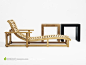 实木休闲椅沙滩椅现代家具模型