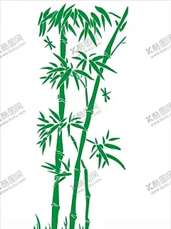 青竹 【酷图网】壁纸,雕刻素材,矢量图,硅藻泥用图,图案,花卉