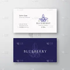 蓝莓制作方法摘要：排泄载体标识和名片模板。用叶子手绘白羊座。额外的静态现实模型了。现代地形学和软阴影