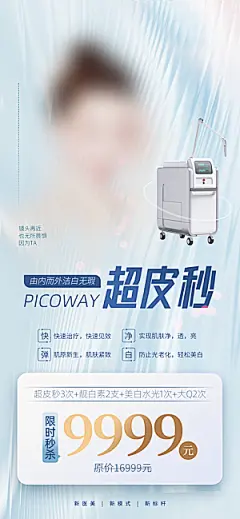 医疗美容保养美体护肤手机宣传长图海报
