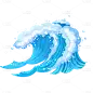 手绘肌理-氛围元素贴纸-海浪