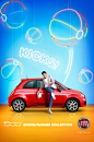 Fiat 500 - Max Oppenheim : ‘Be Bop Baby’, ‘Pop’ and ‘Kicks!’ are the latest set of images in a successful run of Fashion centric Ads for the Fiat 500