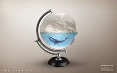 保护海洋合成创意海报