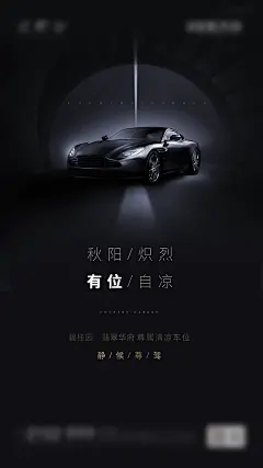 黑金大气车位抢购海报设计