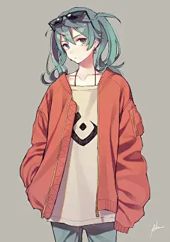 二次元，动漫，美少女，萌妹子，绿发，双马尾，酷，壁纸
上传者：泽荷