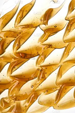 透明黄色涂抹面霜或金色蜂蜜隔离在白色背景。金色奶油常州鼎豪纹理白色背景