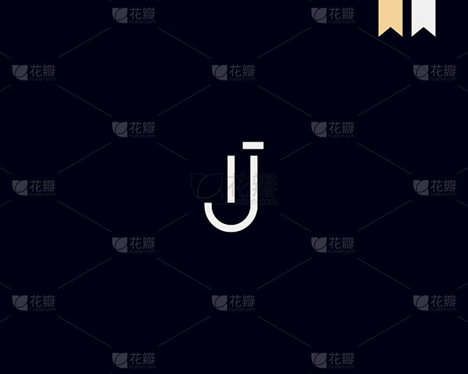 字母J标志设计。字母J徽。