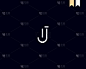 字母J标志设计。字母J徽。