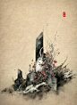 #每日插画推荐#中国插画师李一帆，毕业于四川美术学院，他用画出惊心动魄的美，浓烈的中国古风气息 ​​​​