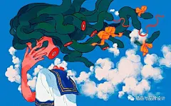 插画丨艺术感超强的复古风，对比色彩的碰撞真的绝了！ : 60万插画师共同关注→插画与品牌设计