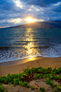 夏威夷毛伊岛日落。美国
