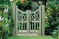 I love these double gates and I love the colour they've been painted!: 