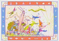 beatrice blue 笔下的插画总是充满童话色彩，唤醒深藏在我们身体里的那颗童心，分享一下作者的线稿和成稿，快来学习一下吧～#设计秀# ​​​​