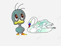 丑小鸭故事书插图 平面电商 创意素材