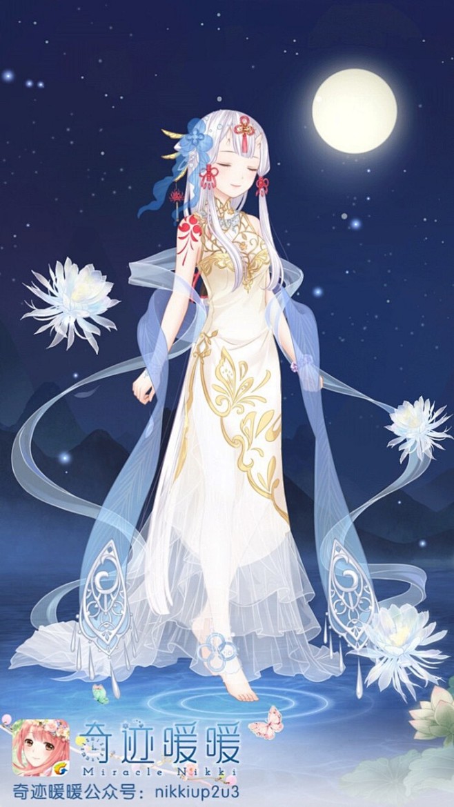 奇迹暖暖暖暖环游世界少女小清新插画搭配服装设计古风旗袍京华烟云梦