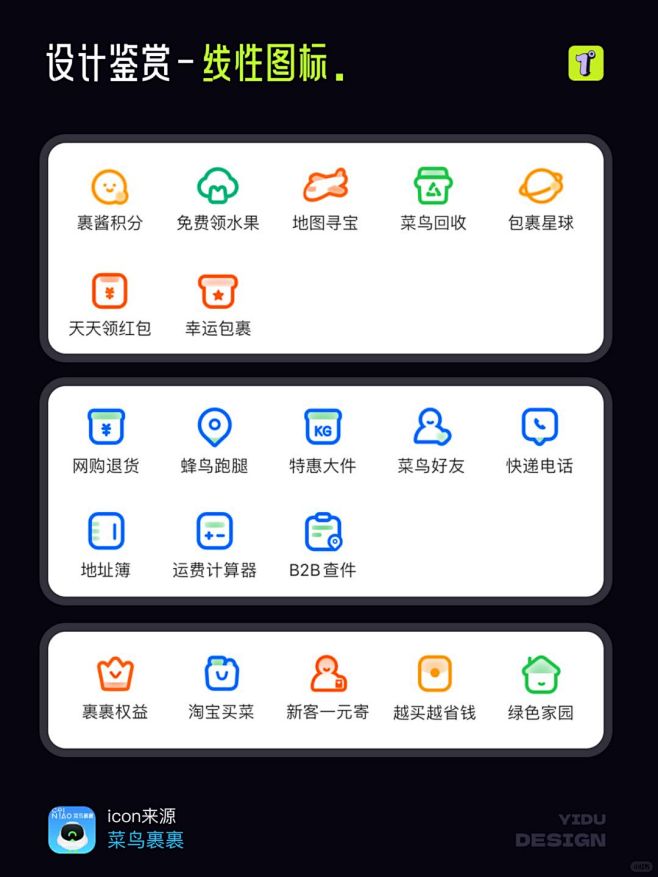 UI设计分享，线性图标，金刚区图标 - ...