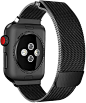 Amazon.com: Jakpas Magnetic Stainless Steel Mesh Loop Compatible with Apple Watch Bands 41mm 40mm 38mm 45mm 44mm 42mm, Metal Stainless Steel Band Strap for iWatch Series 7/6/5/4/3/2/1 SE (Black, 45mm 44mm 42mm) : Cell Phones & Accessories