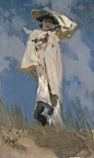 John Singer Sargent (American, 1856–1925). Judith Gautier (A Gust of Wind), 1883. James W. and Frances McGlothlin | This work is on view in “Sargent: Portraits of Artists and Friends.”: 