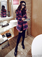 #服装搭配# 欧美,休闲,轻熟,约会必备风格,毛呢大衣搭配#过膝袜,连衣裙#+短靴,高跟鞋