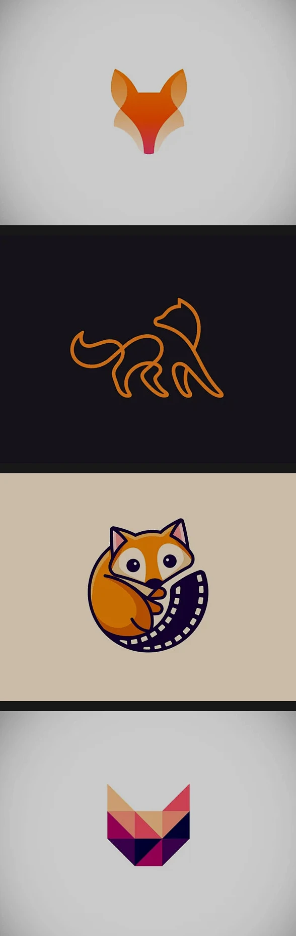 狐狸logo设计欣赏！-花瓣网