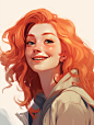 dodai123456_A_smiling_and_toothy_girlFlat_illustration_2ef79f8c-f928-4b2c-af4b-0fbb1d0c55b1.png (928×1232)