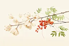 草本黄芪中草药药材插画