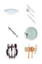餐具盘子筷子碗筷食物免抠元素