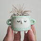 The cutest thing I've seen today: this teeny tiny planter by @hinklevillehandmade. Love!  #hinklevillehandmade #ceramics