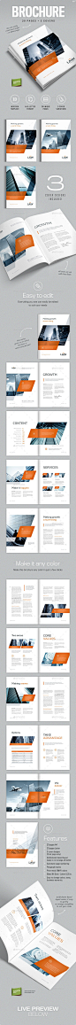 Brochure template for Indesign - A4 and Letter - Corporate Brochures