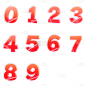 促销系列毛玻璃立体数字标签