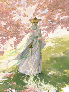 ·沫含采集到水彩古风采集